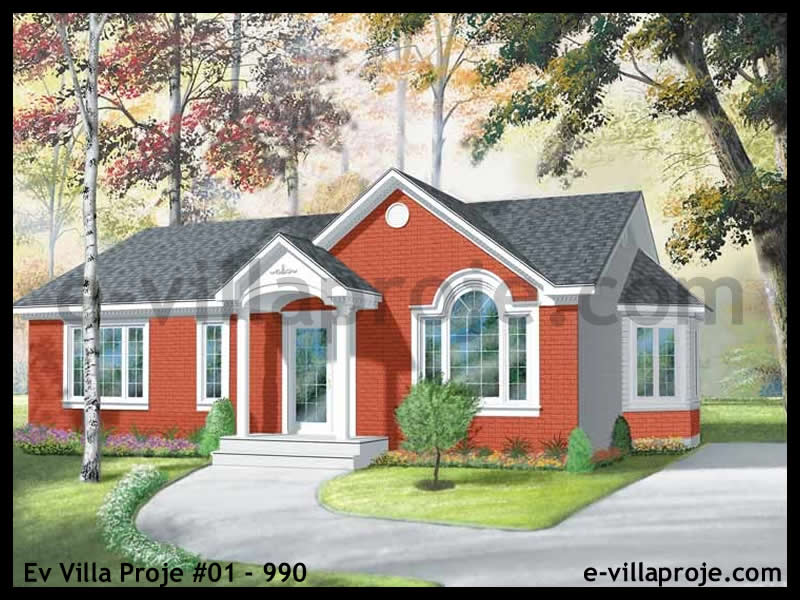 CVL-01-990 • 102 m² 3+1 Tek Katlı Çelik Villa - Mimari Kat Planı ve Dış Cephe