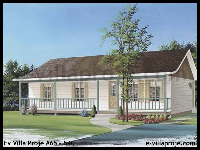 CVL-65-540 • 102 m² 3+1 Tek Katlı Çelik Villa - Mimari Kat Planı ve Dış Cephe