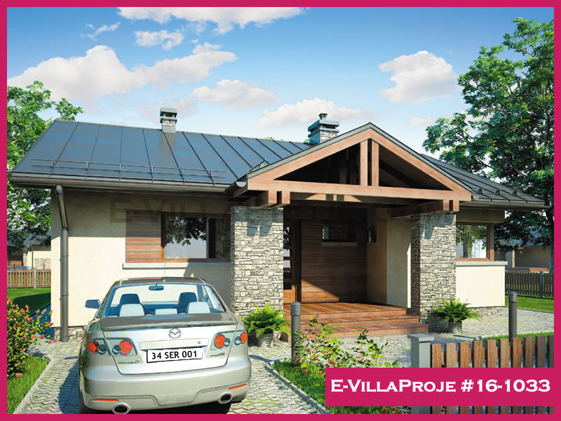 CVL-16-1033 • 102 m² 3+1 Tek Katlı Çelik Villa - Mimari Kat Planı ve Dış Cephe