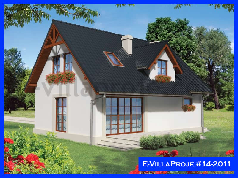 CVL-14-2011 • 106 m² 3+1 Dubleks Çelik Villa - Mimari Kat Planı ve Dış Cephe