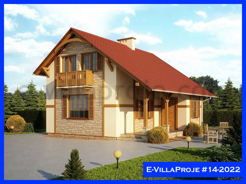 CVL-14-2022 • 106 m² 3+1 Dubleks Çelik Villa - Mimari Kat Planı ve Dış Cephe