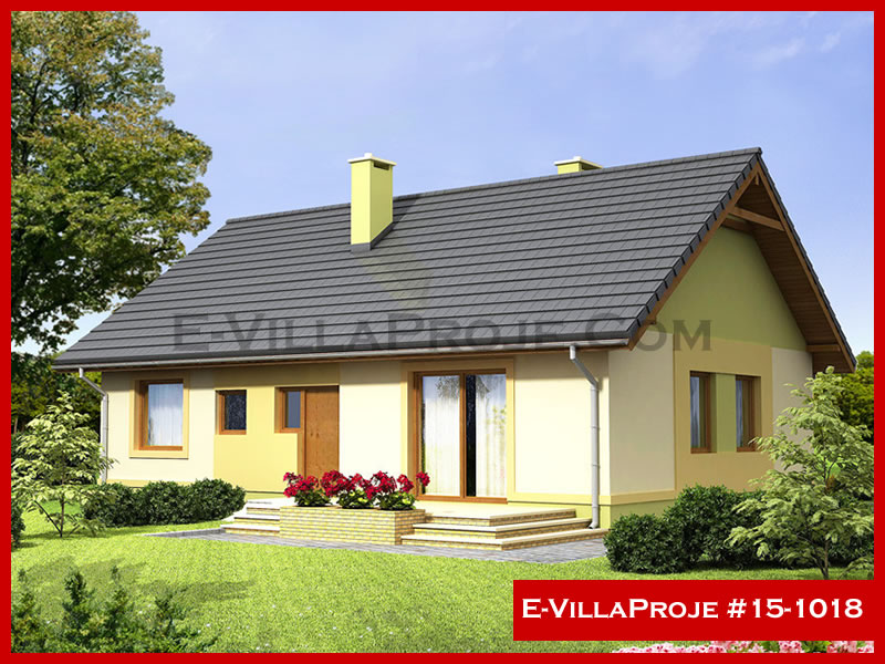 CVL-15-1018 • 106 m² 3+1 Tek Katlı Çelik Villa - Mimari Kat Planı ve Dış Cephe