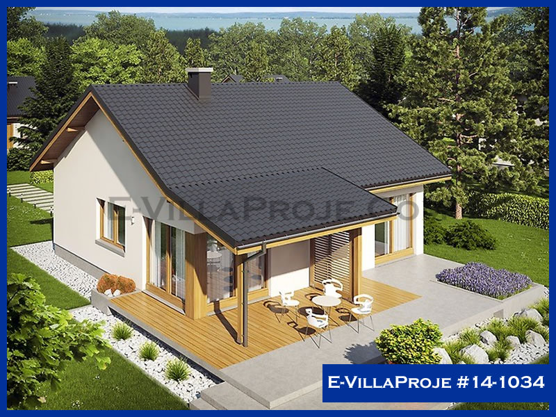 CVL-14-1034 • 106 m² 3+1 Tek Katlı Çelik Villa - Mimari Kat Planı ve Dış Cephe