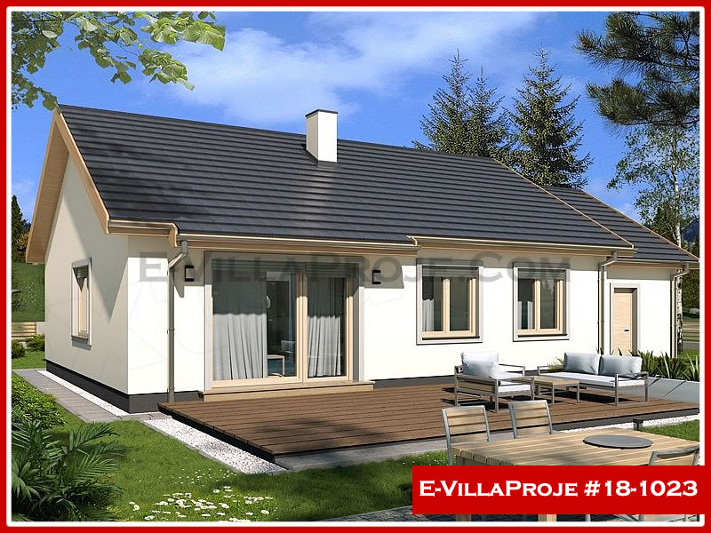 CVL-18-1023 • 106 m² 3+1 Tek Katlı Çelik Villa - Mimari Kat Planı ve Dış Cephe