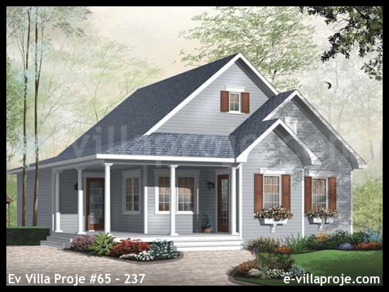 CVL-65-237 • 107 m² 3+1 Tek Katlı Çelik Villa - Mimari Kat Planı ve Dış Cephe