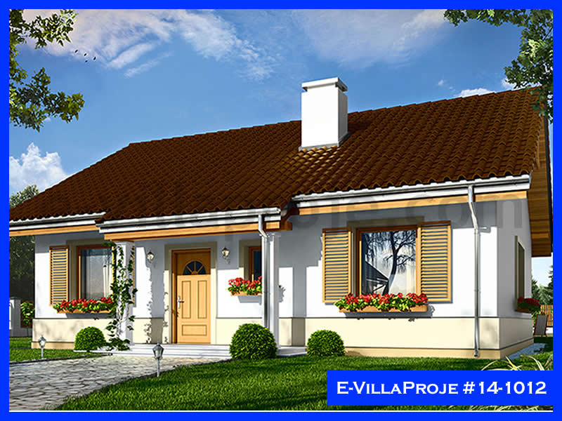 CVL-14-1012 • 108 m² 3+1 Tek Katlı Çelik Villa - Mimari Kat Planı ve Dış Cephe