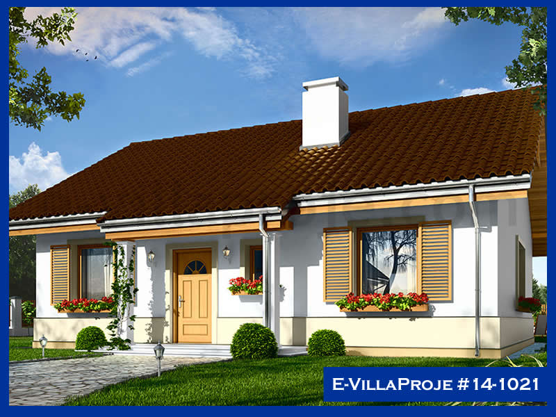 CVL-14-1021 • 108 m² 3+1 Tek Katlı Çelik Villa - Mimari Kat Planı ve Dış Cephe