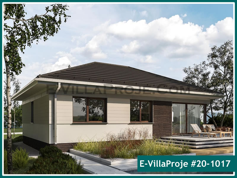CVL-20-1017 • 108 m² 3+1 Tek Katlı Çelik Villa - Mimari Kat Planı ve Dış Cephe