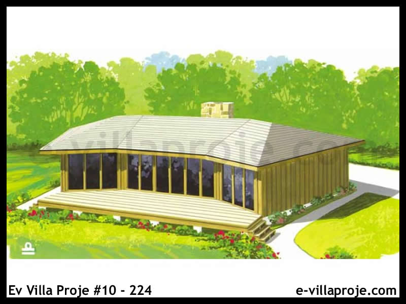 CVL-10-224 • 109 m² 3+1 Tek Katlı Çelik Villa - Mimari Kat Planı ve Dış Cephe