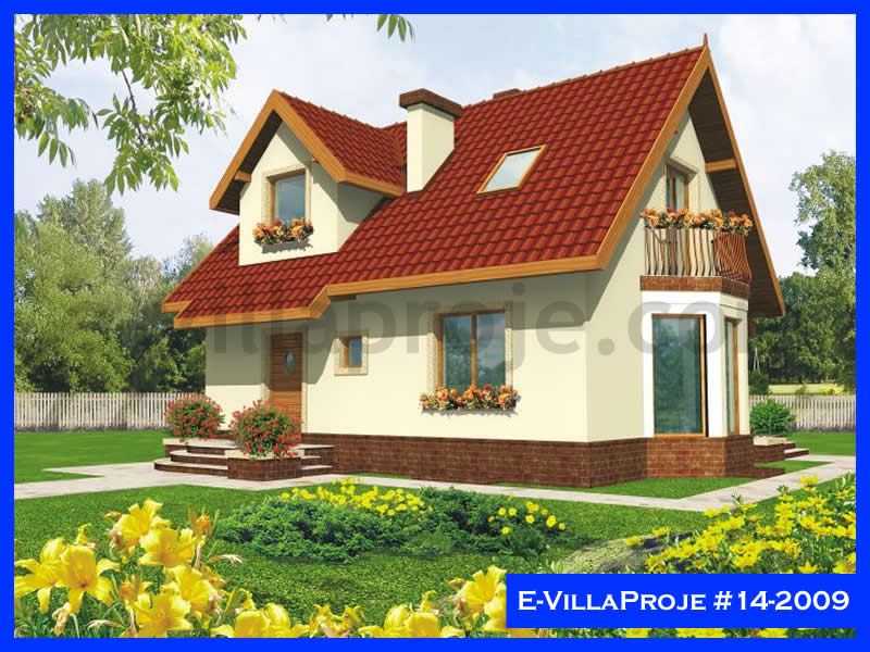 CVL-14-2009 • 110 m² 3+1 Dubleks Çelik Villa - Mimari Kat Planı ve Dış Cephe