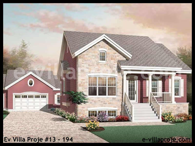 CVL-13-194 • 111 m² 3+1 Tek Katlı Çelik Villa - Mimari Kat Planı ve Dış Cephe