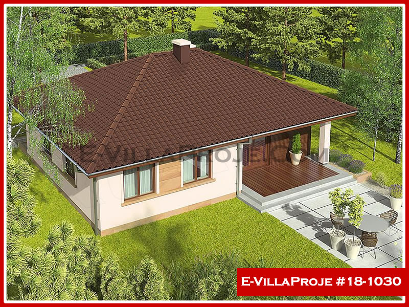 CVL-18-1030 • 111 m² 3+1 Tek Katlı Çelik Villa - Mimari Kat Planı ve Dış Cephe