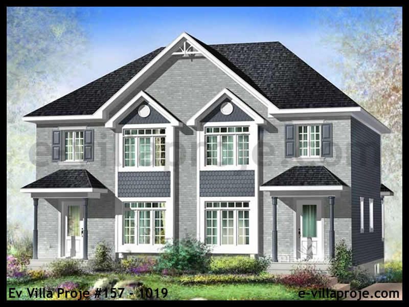 CVL-157-1019 • 112 m² 3+1 Dubleks Çelik Villa - Mimari Kat Planı ve Dış Cephe