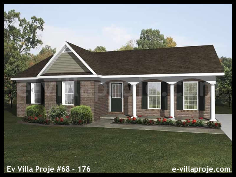 CVL-68-176 • 112 m² 3+1 Tek Katlı Çelik Villa - Mimari Kat Planı ve Dış Cephe