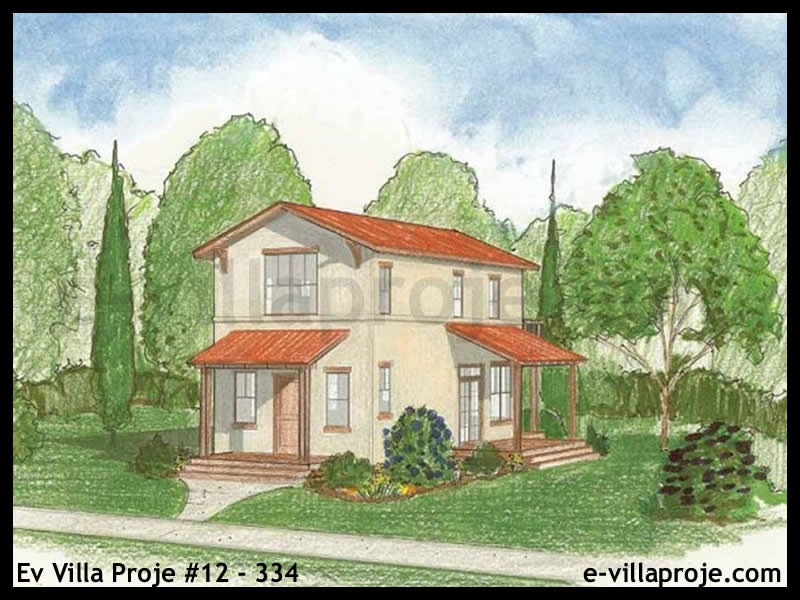 CVL-12-334 • 114 m² 3+1 Dubleks Çelik Villa - Mimari Kat Planı ve Dış Cephe