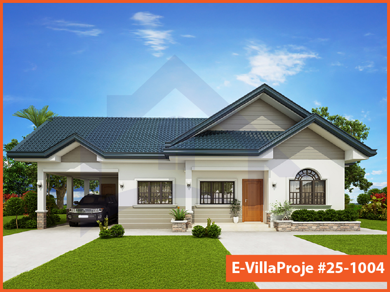 CVL-25-1004 • 114 m² 3+1 Tek Katlı Çelik Villa - Mimari Kat Planı ve Dış Cephe