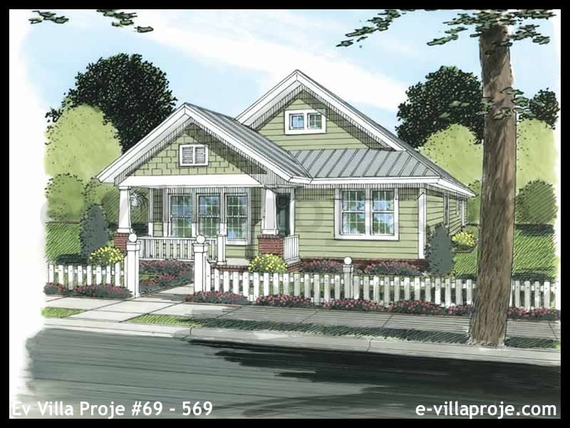 CVL-69-569 • 114 m² 3+1 Tek Katlı Çelik Villa - Mimari Kat Planı ve Dış Cephe