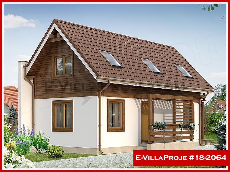 CVL-18-2064 • 115 m² 3+1 Dubleks Çelik Villa - Mimari Kat Planı ve Dış Cephe