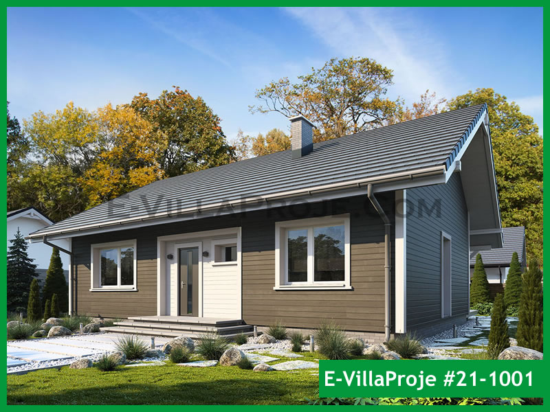 CVL-21-1001 • 115 m² 3+1 Tek Katlı Çelik Villa - Mimari Kat Planı ve Dış Cephe