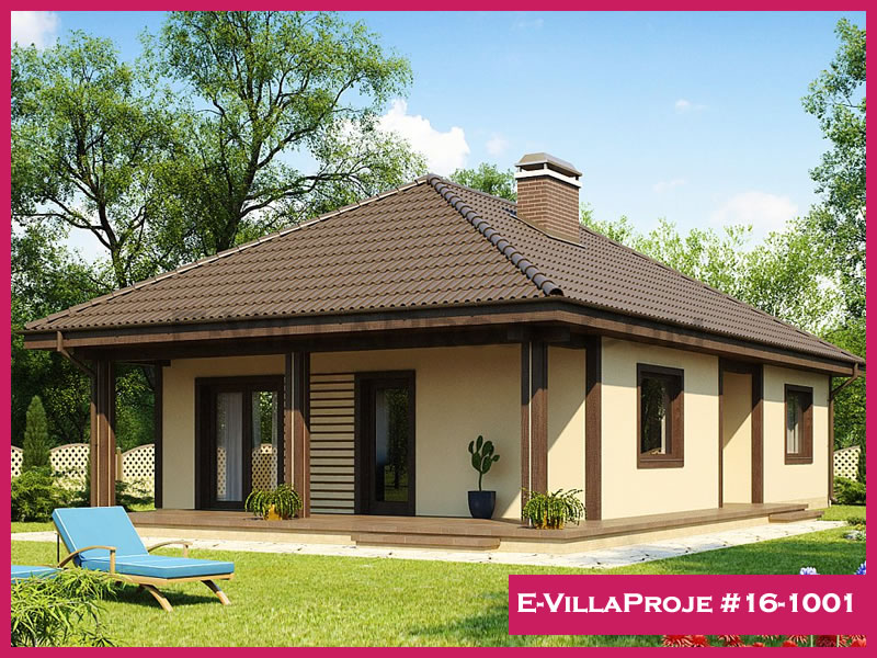 CVL-16-1001 • 115 m² 3+1 Tek Katlı Çelik Villa - Mimari Kat Planı ve Dış Cephe