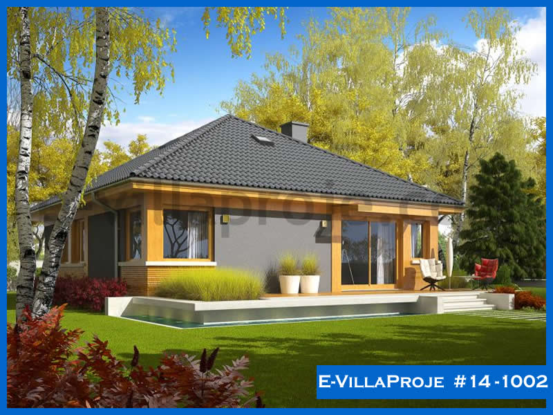 CVL-14-1002 • 115 m² 3+1 Tek Katlı Çelik Villa - Mimari Kat Planı ve Dış Cephe