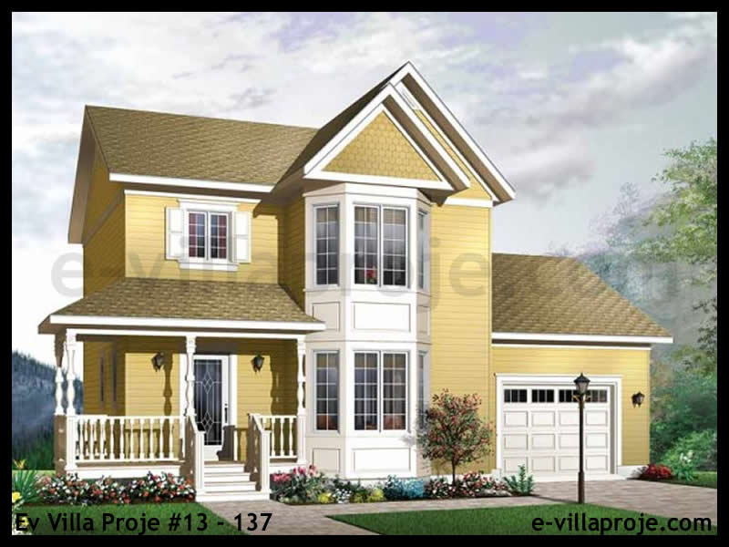 CVL-13-137 • 116 m² 3+1 Dubleks Çelik Villa - Mimari Kat Planı ve Dış Cephe