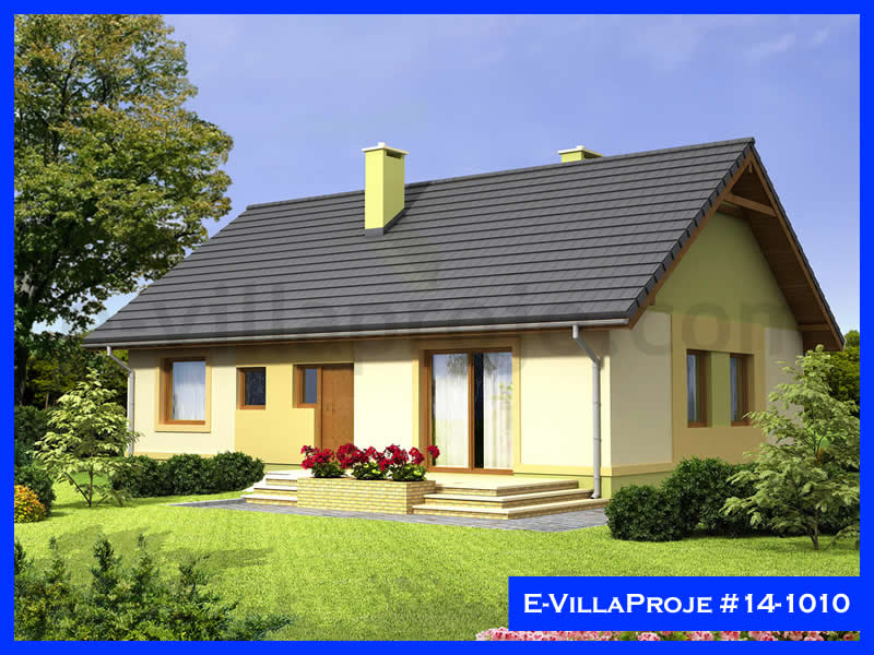 CVL-14-1010 • 116 m² 3+1 Tek Katlı Çelik Villa - Mimari Dış Cephe ve Kat Planı