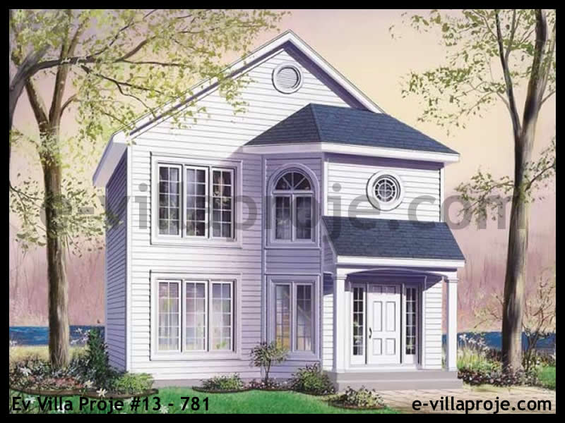 CVL-13-781 • 117 m² 3+1 Dubleks Çelik Villa - Mimari Kat Planı ve Dış Cephe