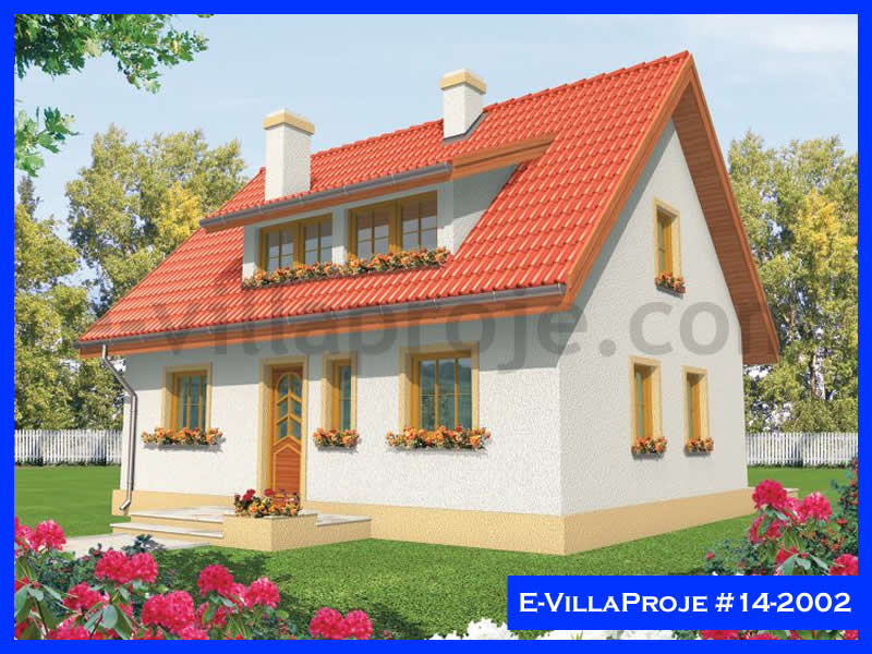 CVL-14-2002 • 117 m² 3+1 Dubleks Çelik Villa - Mimari Dış Cephe ve Kat Planı