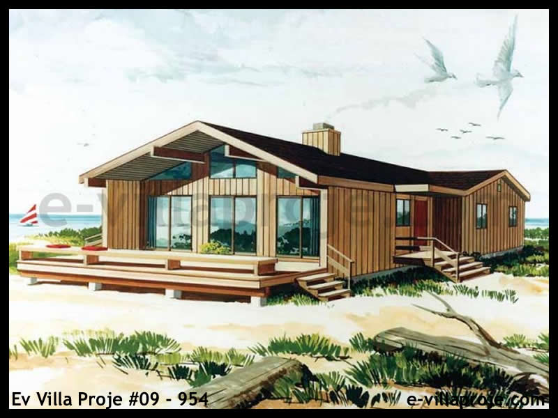 CVL-09-954 • 117 m² 3+1 Tek Katlı Çelik Villa - Mimari Kat Planı ve Dış Cephe