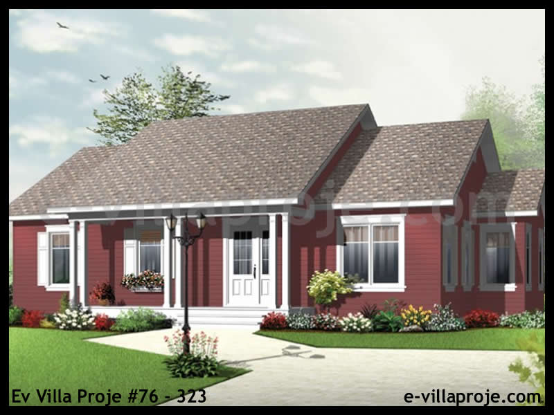 CVL-76-323 • 119 m² 3+1 Tek Katlı Çelik Villa - Mimari Kat Planı ve Dış Cephe