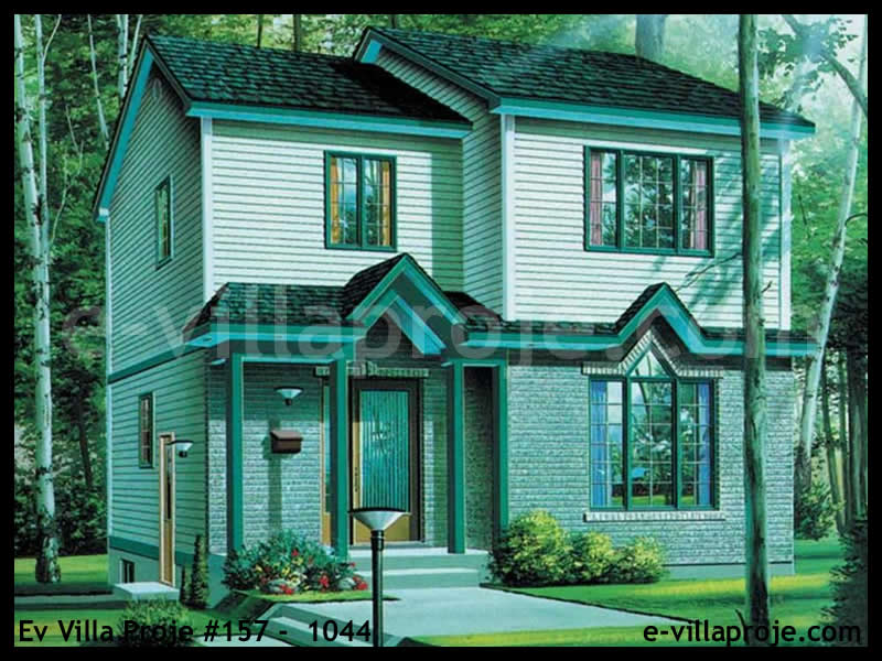 CVL-157-1044 • 120 m² 3+1 Dubleks Çelik Villa - Mimari Kat Planı ve Dış Cephe