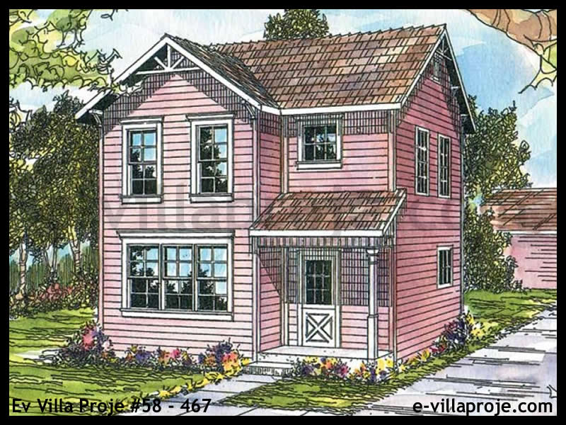 CVL-58-467 • 120 m² 3+1 Dubleks Çelik Villa - Mimari Kat Planı ve Dış Cephe