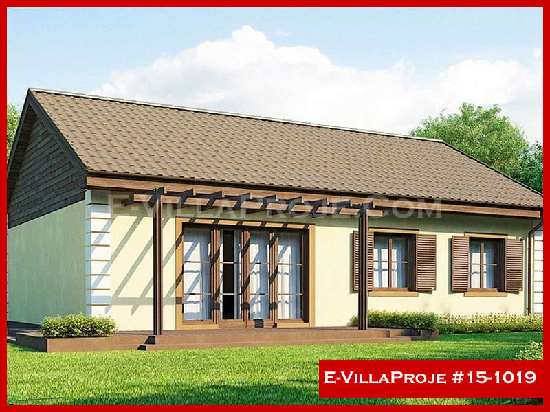 CVL-15-1019 • 120 m² 3+1 Tek Katlı Çelik Villa - Mimari Kat Planı ve Dış Cephe
