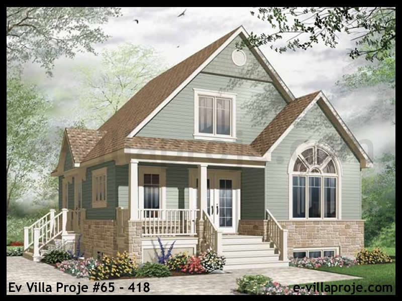CVL-65-418 • 121 m² 3+1 Dubleks Çelik Villa - Mimari Kat Planı ve Dış Cephe