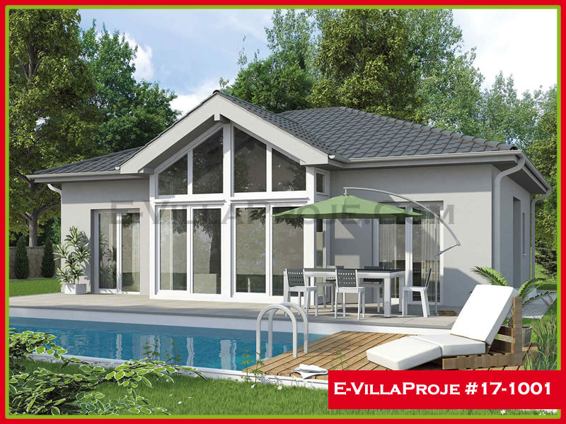 CVL-17-1001 • 121 m² 3+1 Tek Katlı Çelik Villa - Mimari Kat Planı ve Dış Cephe
