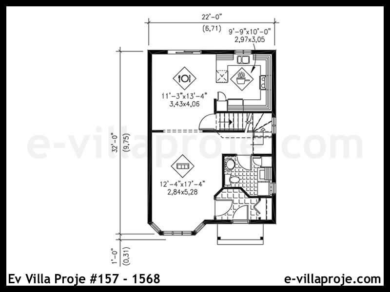CVL-157-1568 Kat Planı ve Görsel 2