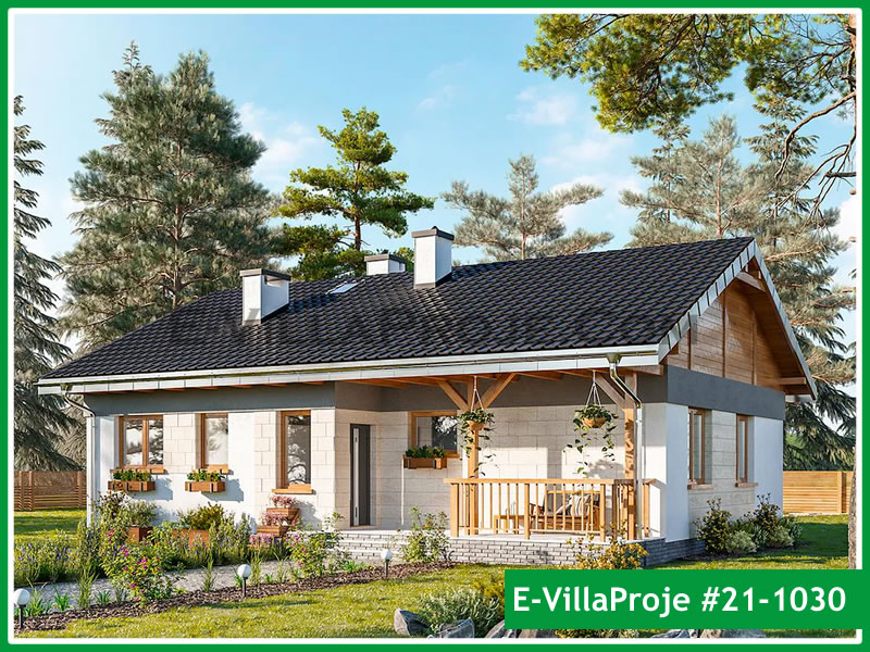 CVL-21-1030 • 122 m² 3+1 Tek Katlı Çelik Villa - Mimari Kat Planı ve Dış Cephe