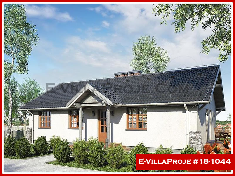 CVL-18-1044 • 122 m² 3+1 Tek Katlı Çelik Villa - Mimari Kat Planı ve Dış Cephe