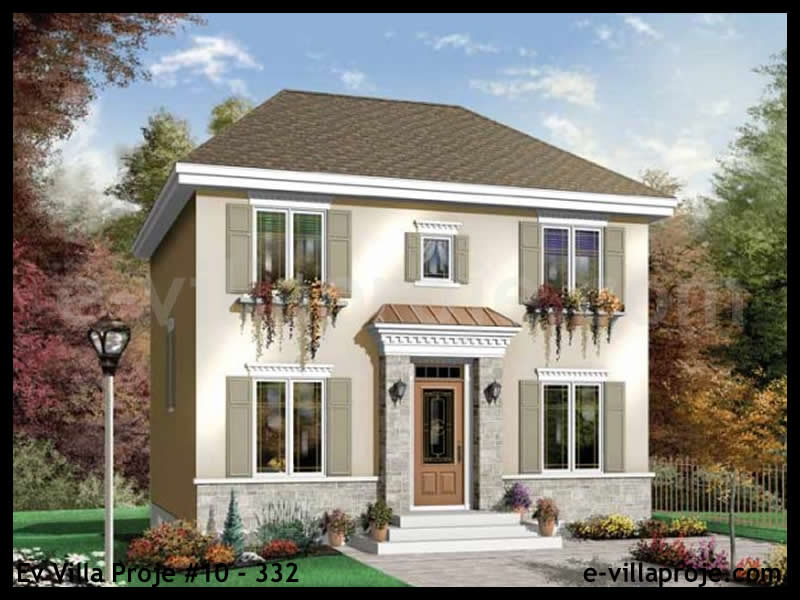 CVL-10-332 • 123 m² 3+1 Dubleks Çelik Villa - Mimari Kat Planı ve Dış Cephe
