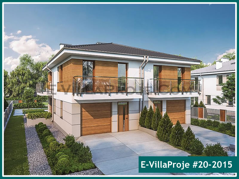 CVL-20-2015 • 123 m² 3+1 Dubleks Çelik Villa - Mimari Kat Planı ve Dış Cephe