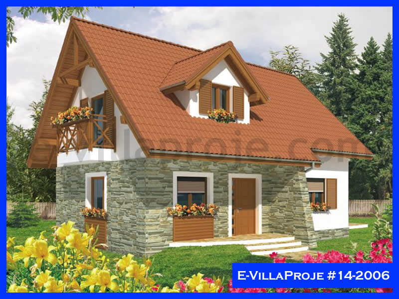 CVL-14-2006 • 124 m² 3+1 Dubleks Çelik Villa - Mimari Kat Planı ve Dış Cephe