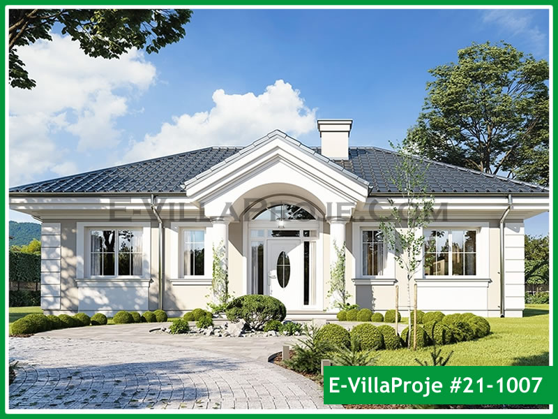 CVL-21-1007 • 124 m² 3+1 Tek Katlı Çelik Villa - Mimari Kat Planı ve Dış Cephe