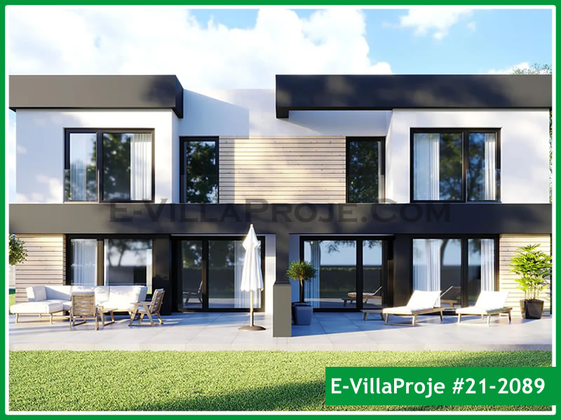 CVL-21-2089 • 125 m² 3+1 Dubleks Çelik Villa - Mimari Kat Planı ve Dış Cephe