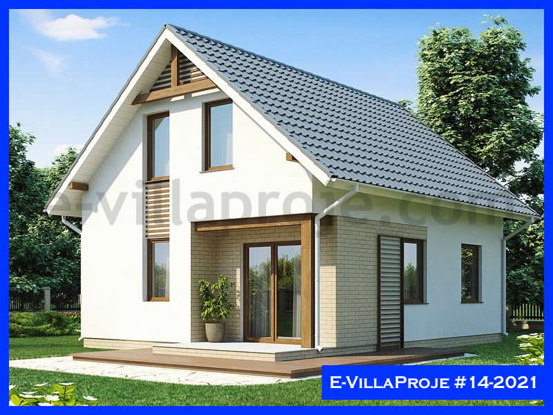 CVL-14-2021 • 126 m² 3+1 Dubleks Çelik Villa - Mimari Kat Planı ve Dış Cephe
