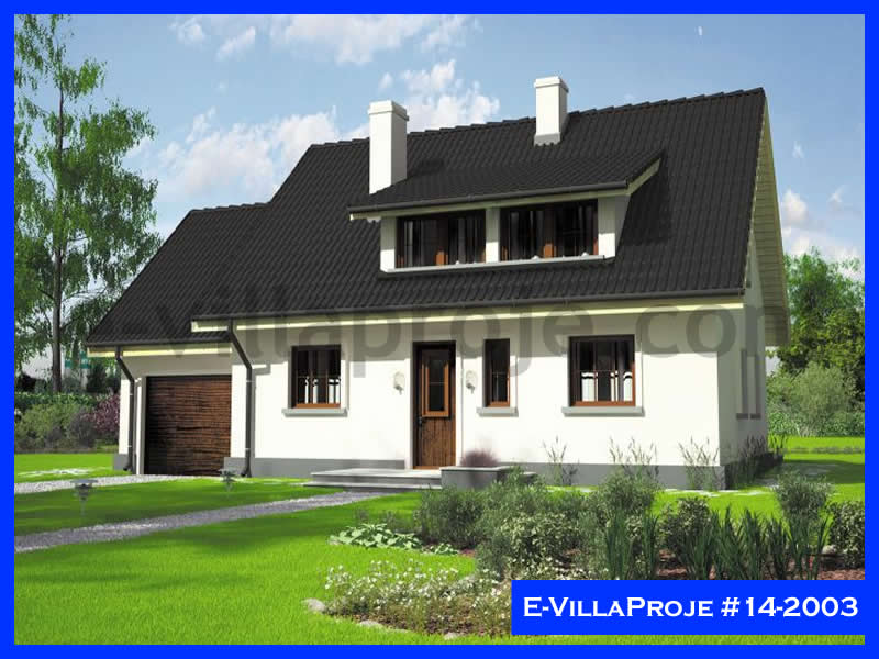 CVL-14-2003 • 127 m² 3+1 Dubleks Çelik Villa - Mimari Dış Cephe ve Kat Planı