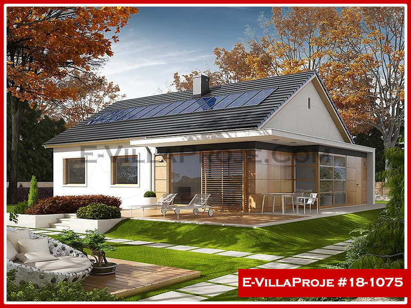 CVL-18-1075 • 127 m² 3+1 Tek Katlı Çelik Villa - Mimari Kat Planı ve Dış Cephe