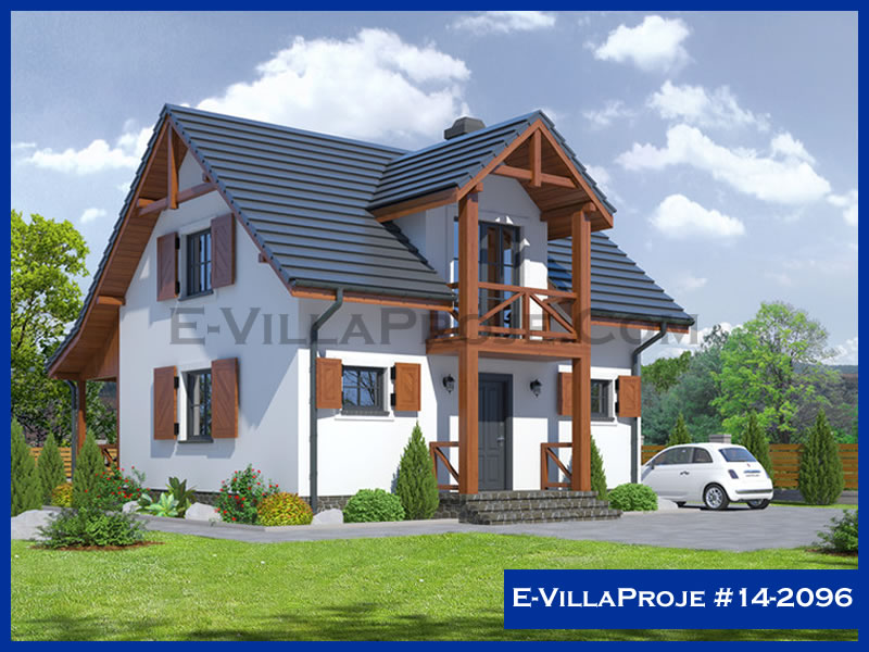 CVL-14-2096 • 128 m² 3+1 Dubleks Çelik Villa - Mimari Kat Planı ve Dış Cephe