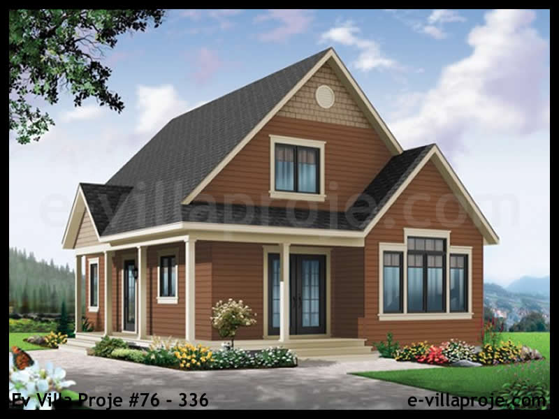 CVL-76-336 • 128 m² 3+1 Dubleks Çelik Villa - Mimari Kat Planı ve Dış Cephe