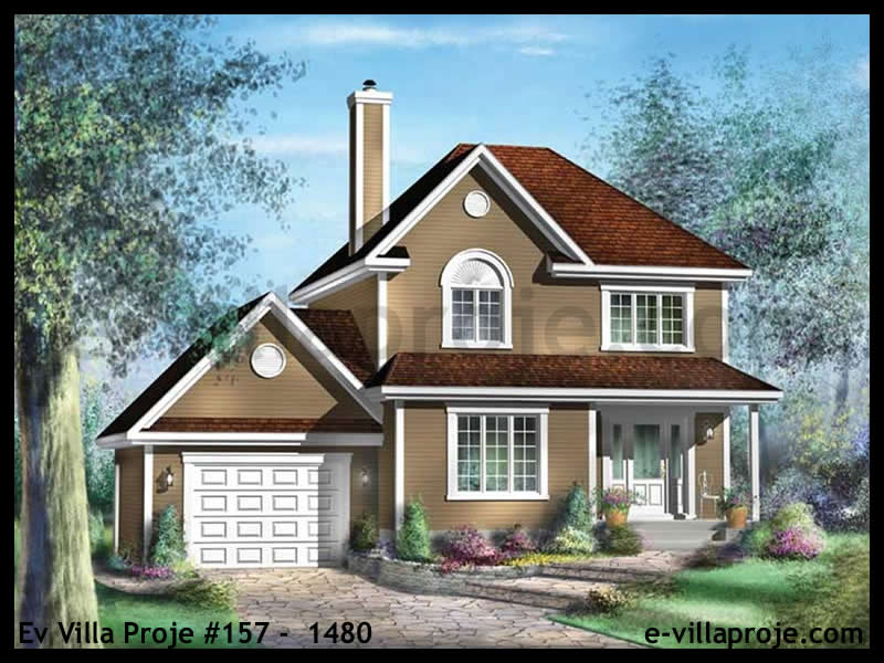 CVL-157-1480 • 128 m² 3+1 Dubleks Çelik Villa - Mimari Kat Planı ve Dış Cephe